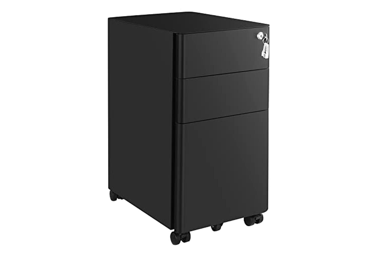 Songmics OFC030B01 Office Cabinet with Wheels and Lock | Black