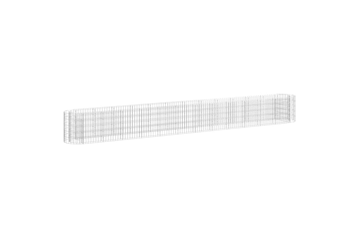 vidaXL 152029 Gabion Raised Bed Galvanised Iron 470x50x50cm