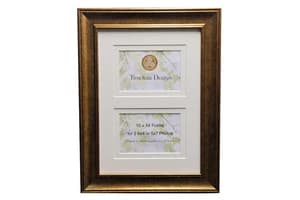 Timeless Duet 10x14" Twin Photo Frame | Black/Silver