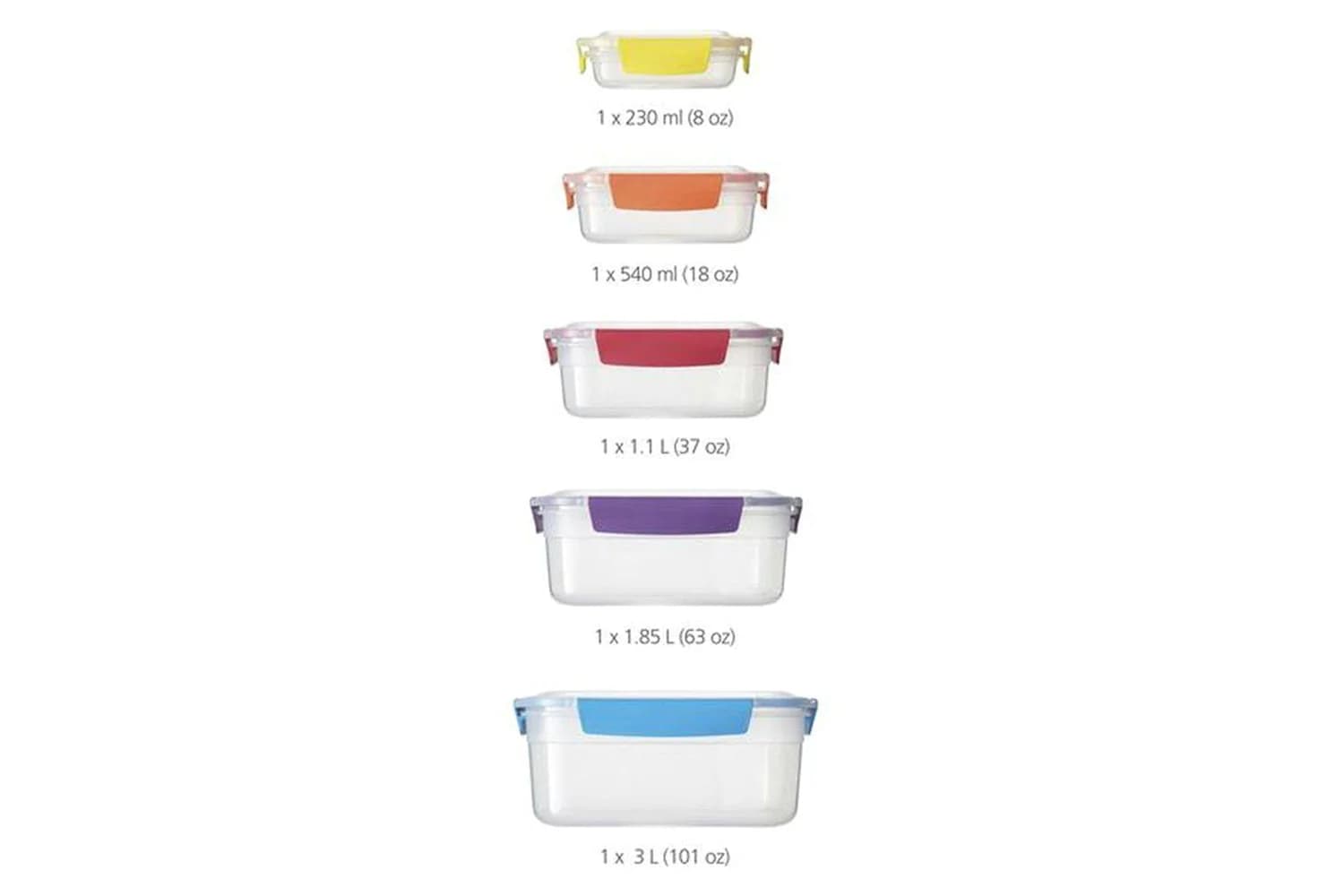 Joseph Joseph | Nest 5-piece Food Storage Set | Multicolour