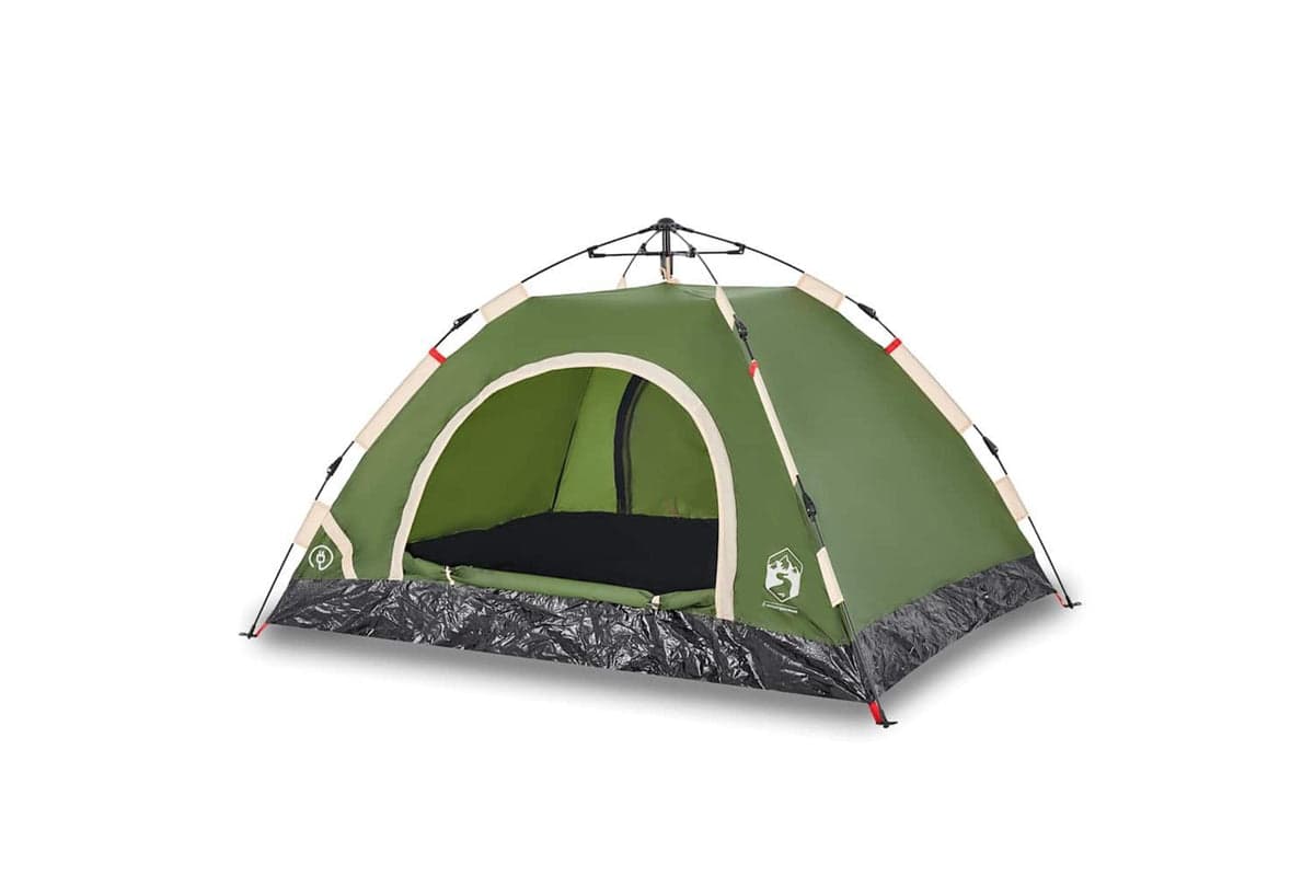 Vidaxl Camping Tent 4-person Green Quick Release