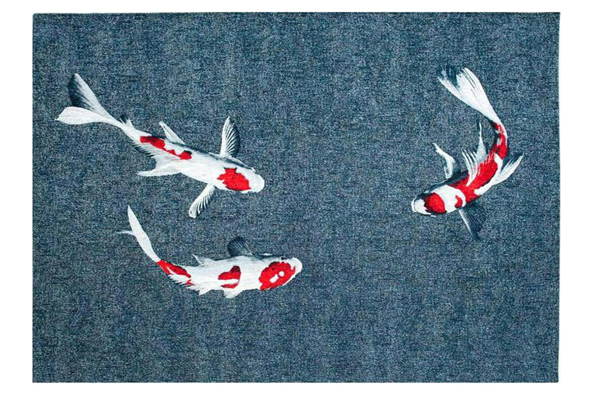 Louis De Poortere | Koi Indoor Eco Rug | Blue | 240 x 340 cm