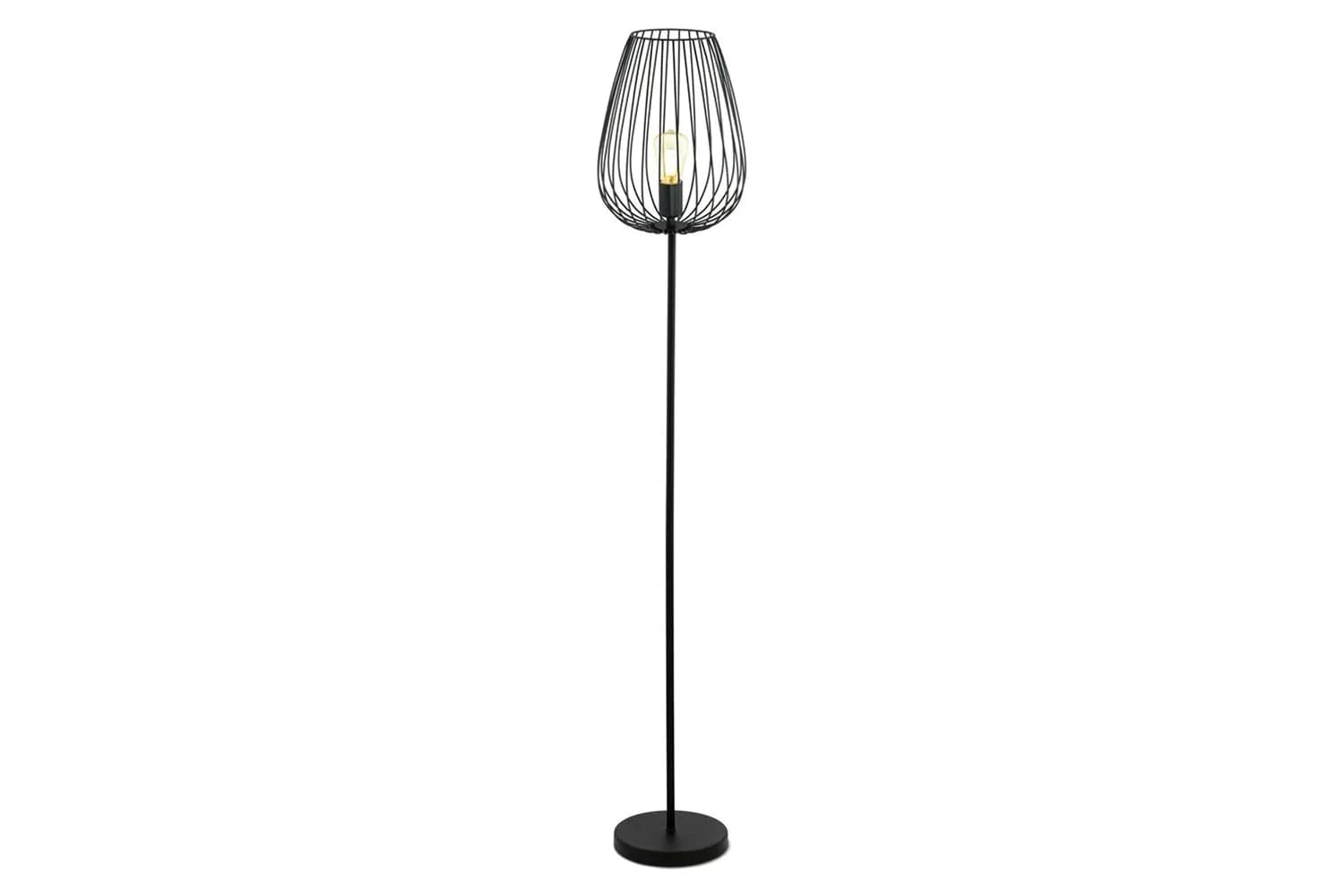 Eglo | Newtown Vintage Caged Floor Lamp | Black
