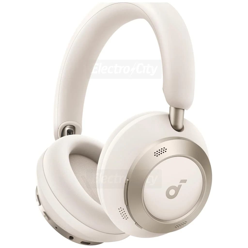 Anker Soundcore Space One Pro Over Ear Noise Cancelling Headphones | Cream White
