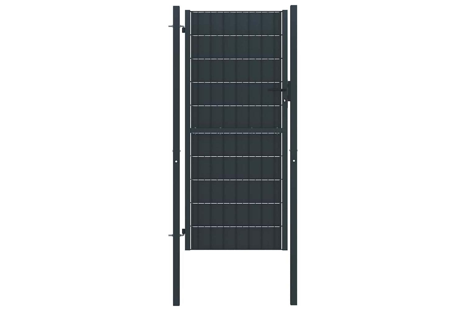 vidaXL 145234 Fence Gate Pvc And Steel 100x124cm Anthracite