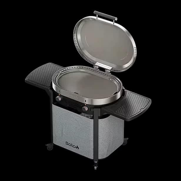 Solo Stove SS-STEELFIRE30 Steelfire 30" Stainless Steel Griddle + Stand Bundle – Silver