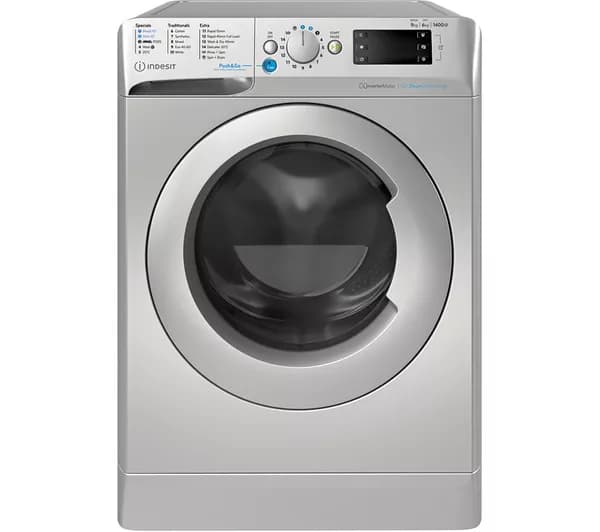 INDESIT Innex Steam Push&Go BDE 96436 SV UK 9 kg Washer Dryer - Silver