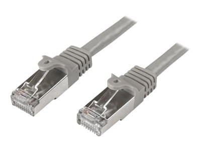 STARTECH.COM - Startech 5m CAT6 Ethernet Cable, 10 Gigabit Shielded Snagless RJ45 100W PoE Patch Cord, CAT 6 10GbE SFTP Network Cable w/Strain Relief, Grey, Wiring is UL Certified/TIA - Category 6 - 26AWG (N6SPAT5MGR) - patch cable - 5 m - grey