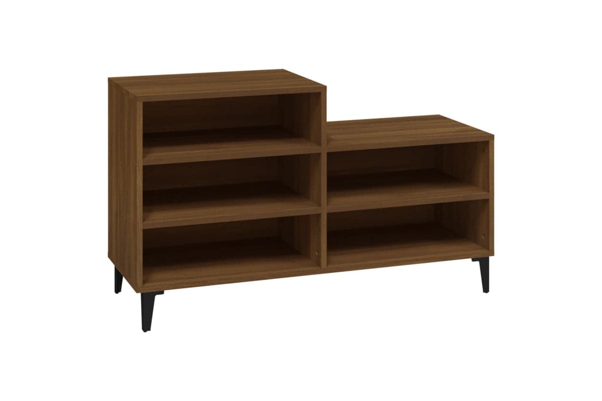vidaXL 819739 Shoe Cabinet Brown Oak 102x36x60cm Engineered Wood