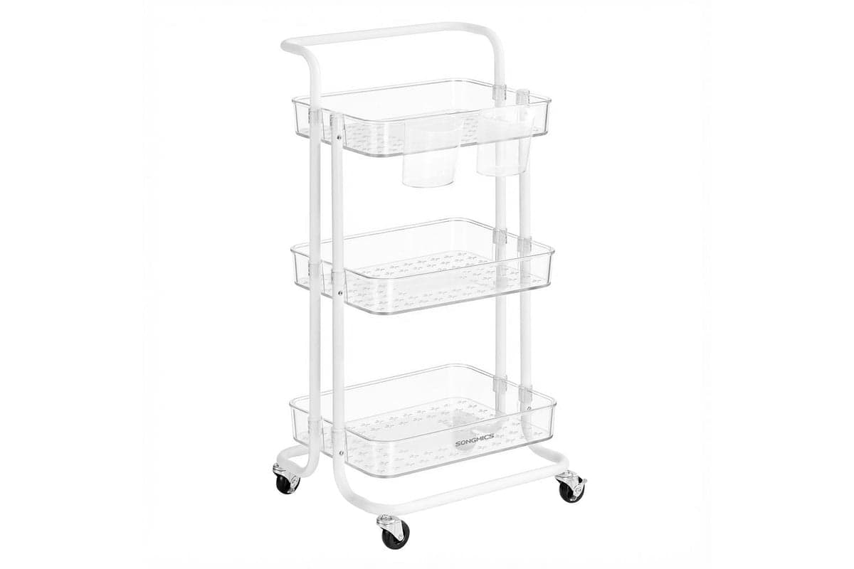 Songmics Storage Cart | Trolley | Plastic And Steel | 3 Tier
