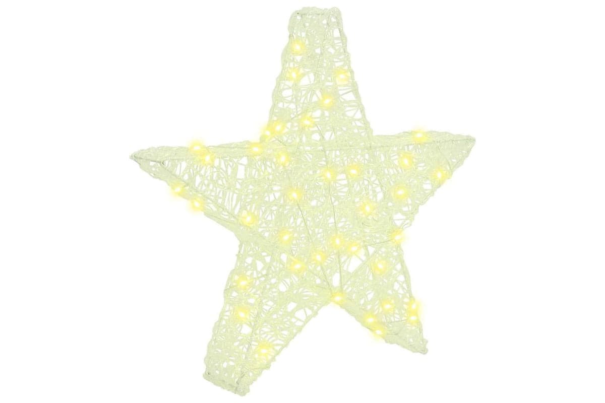Vidaxl 3d Star With 50 Leds Warm White 55 X 535 X 10 Cm Acrylic