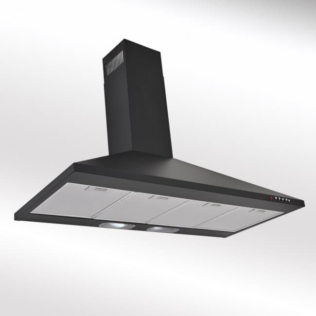 Luxair 90cm Chimney Cooker Hood - Black | LA-90-STD-BLK