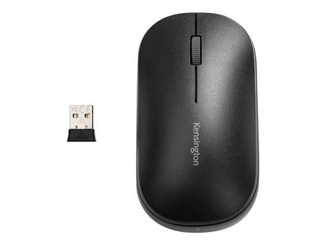 KENSINGTON - SureTrack Dual Wireless Mouse - Mouse - optical - 4 buttons - wireless - 2.4 GHz, Bluetooth 5.0 LE, Bluetooth 3.0 - USB wireless receiver - black