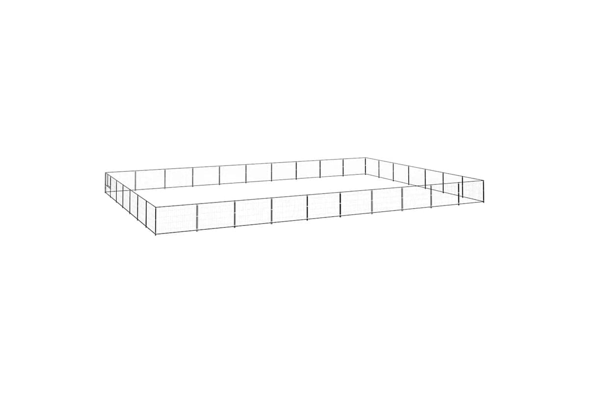 Vidaxl 3082182 Dog Kennel Black 70 M2 Steel