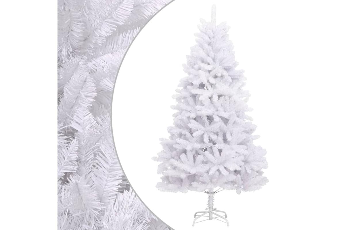 Vidaxl Artificial Hinged Christmas Tree With Stand White 180 Cm