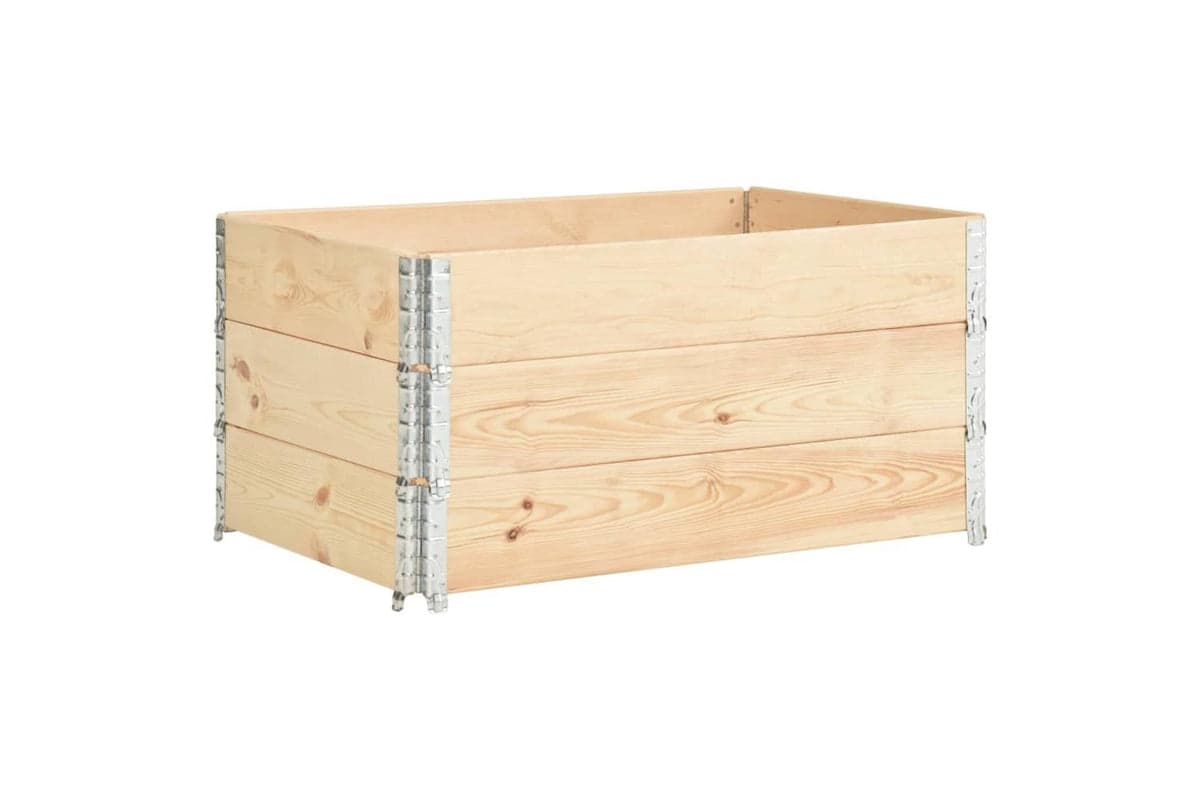 vidaXL 3055163 Raised Beds 3 Pcs 80x120cm Solid Pine Wood (310051)