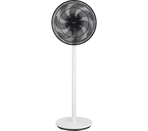 LOGIK L14PFBW25 14" Pedestal Fan - White & Black