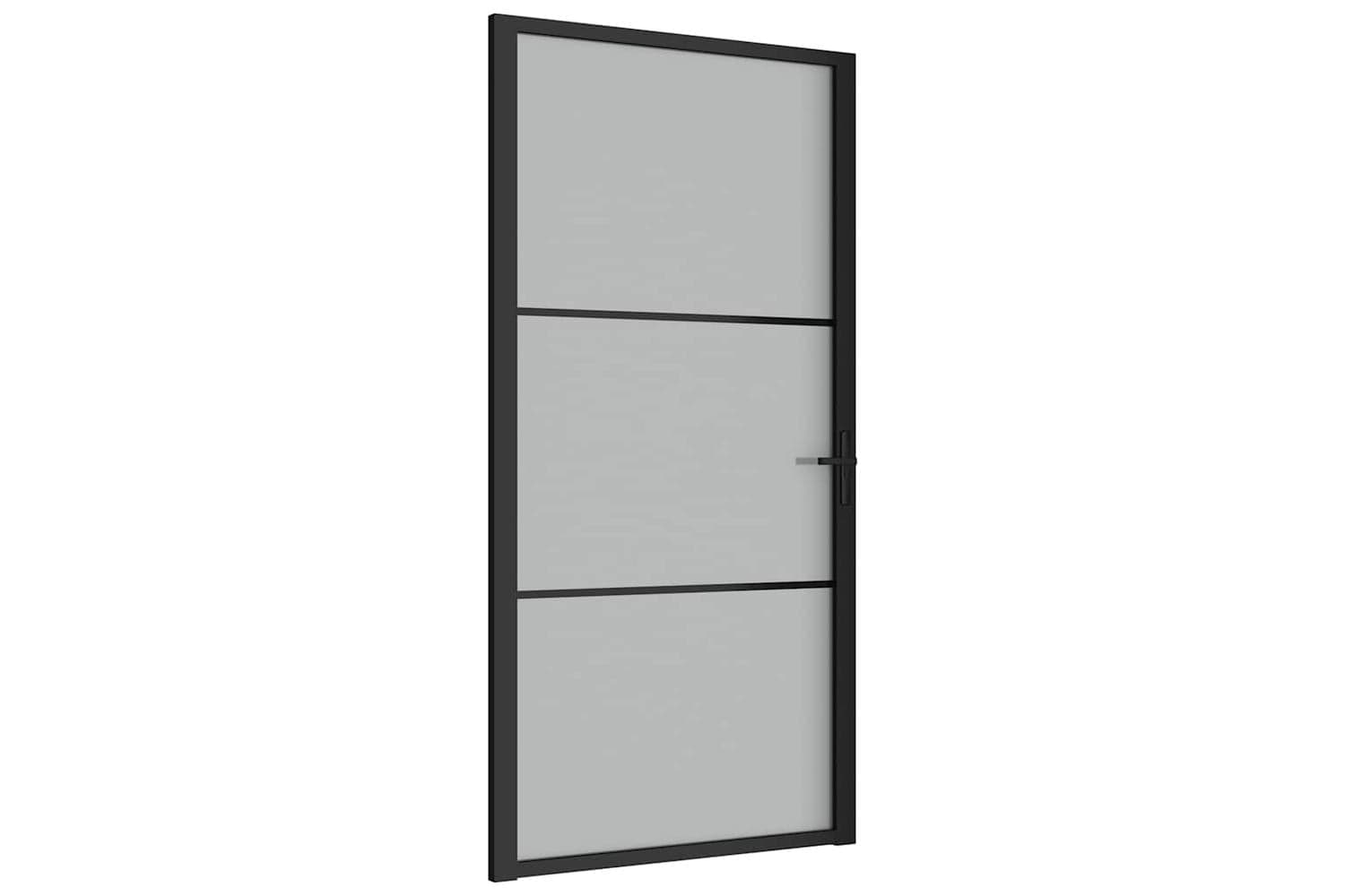 vidaXL 350555 Interior Door 102.5x201.5cm Black Matt Glass And Aluminium