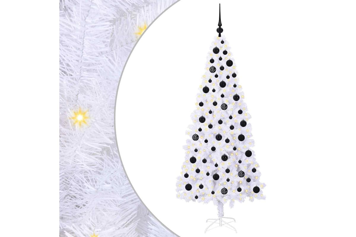 Vidaxl Artificial Christmas Tree With Stand White 180 Cm Pvc And Steel