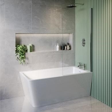 KONA Freestanding Shower Bath Single Ended Corner
