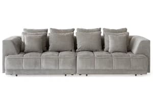 Amelia 4 Seater Sofa | Dual Power Slider | Fabric | Beige
