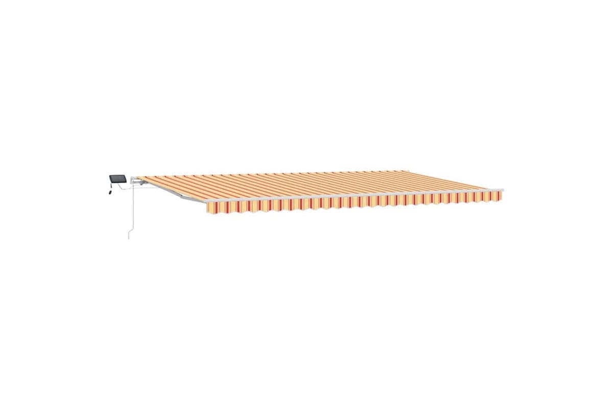 Vidaxl Retractable Awning With Yellow And Orange 600 X 350 Cm Fabric