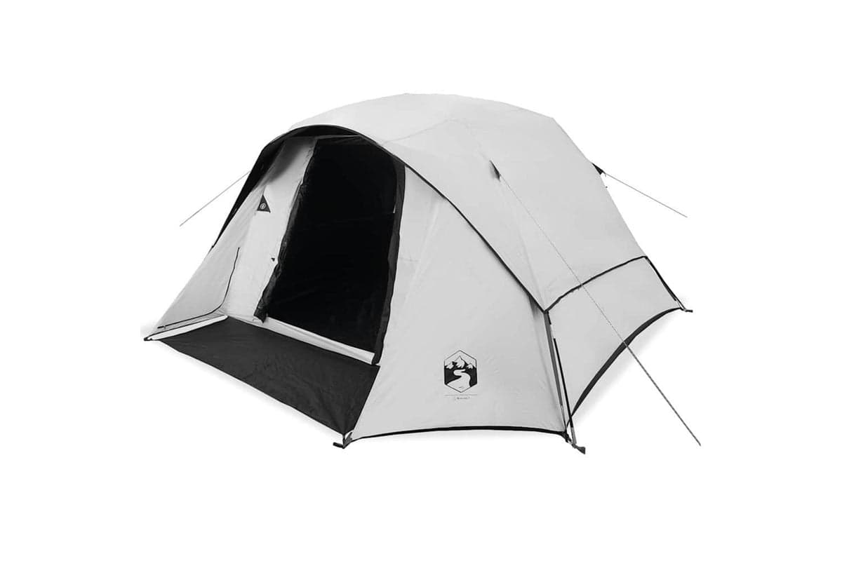 Vidaxl Family Tent Cabin 6-person White Blackout Fabric Waterproof