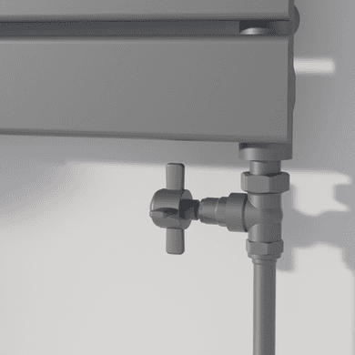 Maesta Anthracite Gray Traditional Manual Straight Radiator Valves (pair)