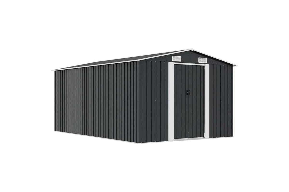 vidaXL 143346 Garden Shed 257x392x181cm Metal Anthracite