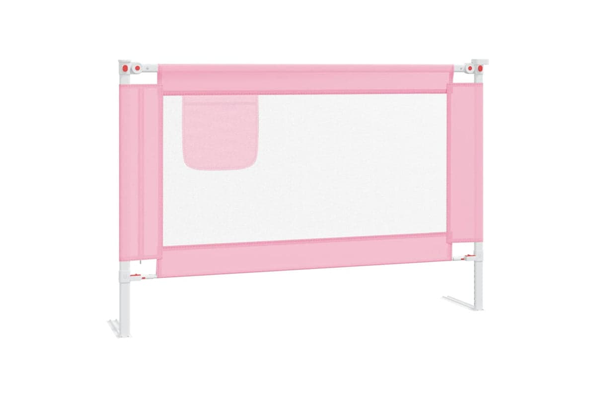 Vidaxl Toddler Safety Bed Rail Pink 100x25 Cm Fabric