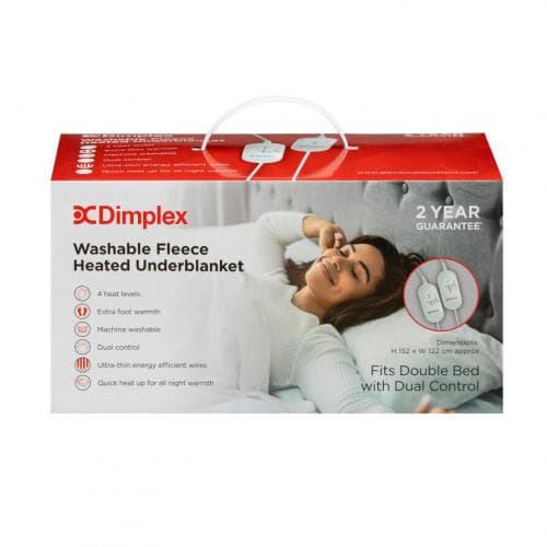 DIMPLEX            DOUBLE FLEECE UNDER BLANKET - DUAL CONTROL