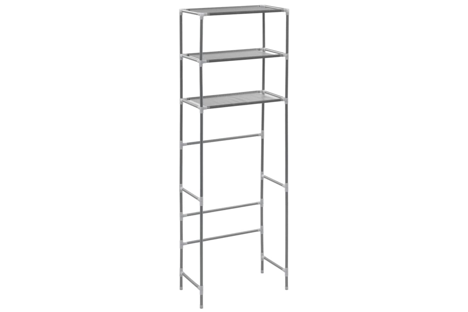 vidaXL 282464 3-tier Storage Rack Over Toilet Silver 53x28x169cm