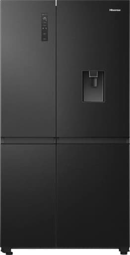 Hisense 91cm x 179.5cm Freestanding Side by Side Non-Plumbed Water Dispenser 649L - Black Stainless Steel | RS840N4WFE