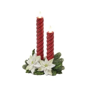 LED Candles with Wreath