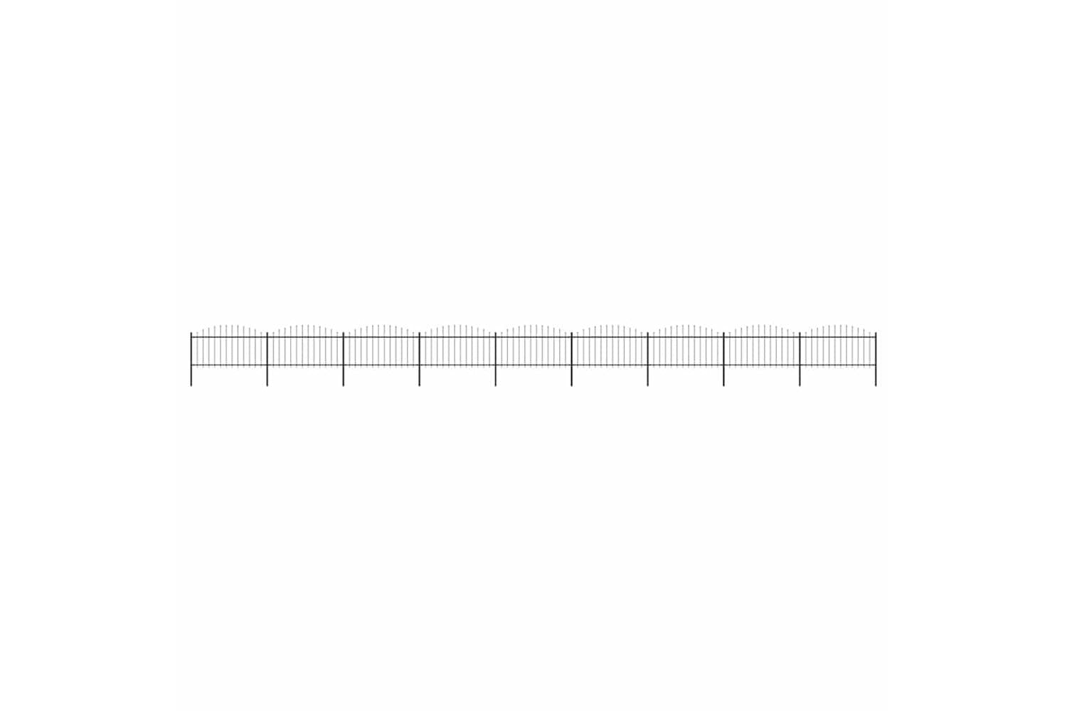 Vidaxl 277738 Garden Fence With Spear Top Steel