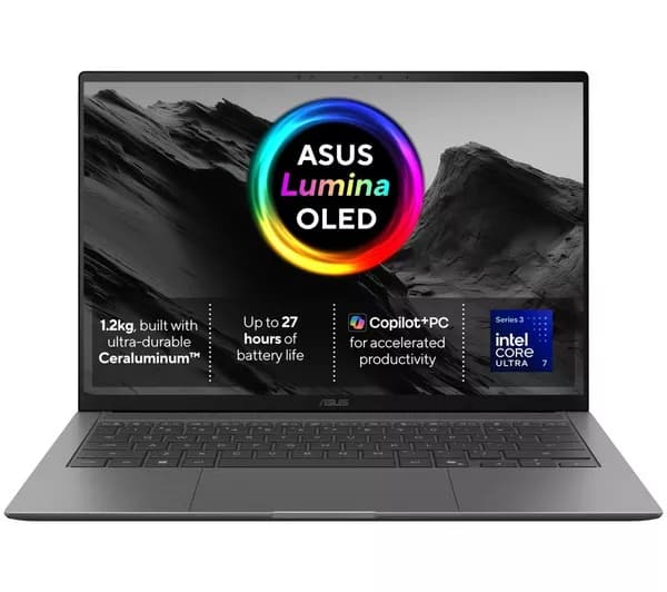 ASUS Zenbook S14 14" Laptop, Copilot+ PC - Intel® Core™ Ultra 7, 1 TB SSD, Antrim Grey