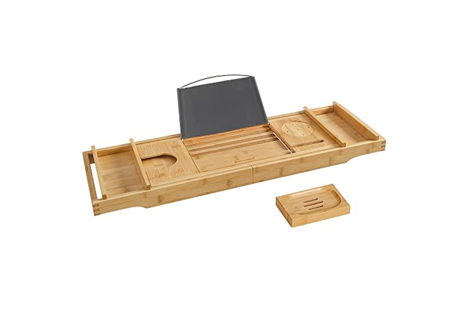 Songmics BCB88Y Bamboo Bathtub Shelf