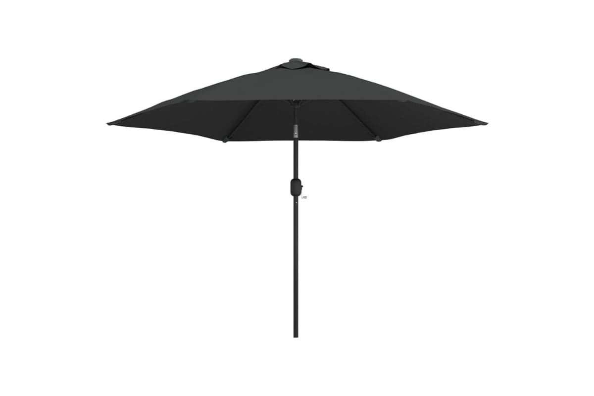 Vidaxl 44511 Outdoor Parasol With Led Lights And Steel Pole 300cm Anthracite