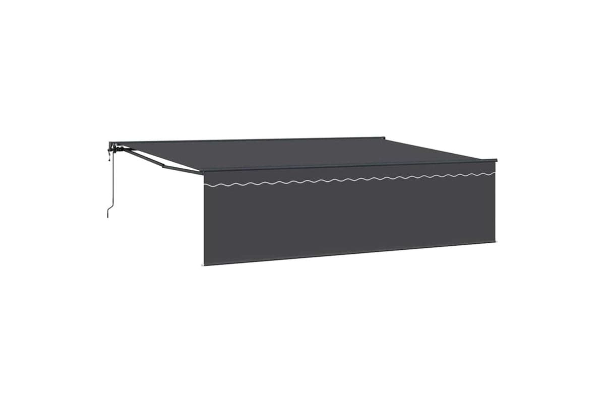 Vidaxl Retractable Awning Manual Anthracite 500 X 300 Cm Fabric