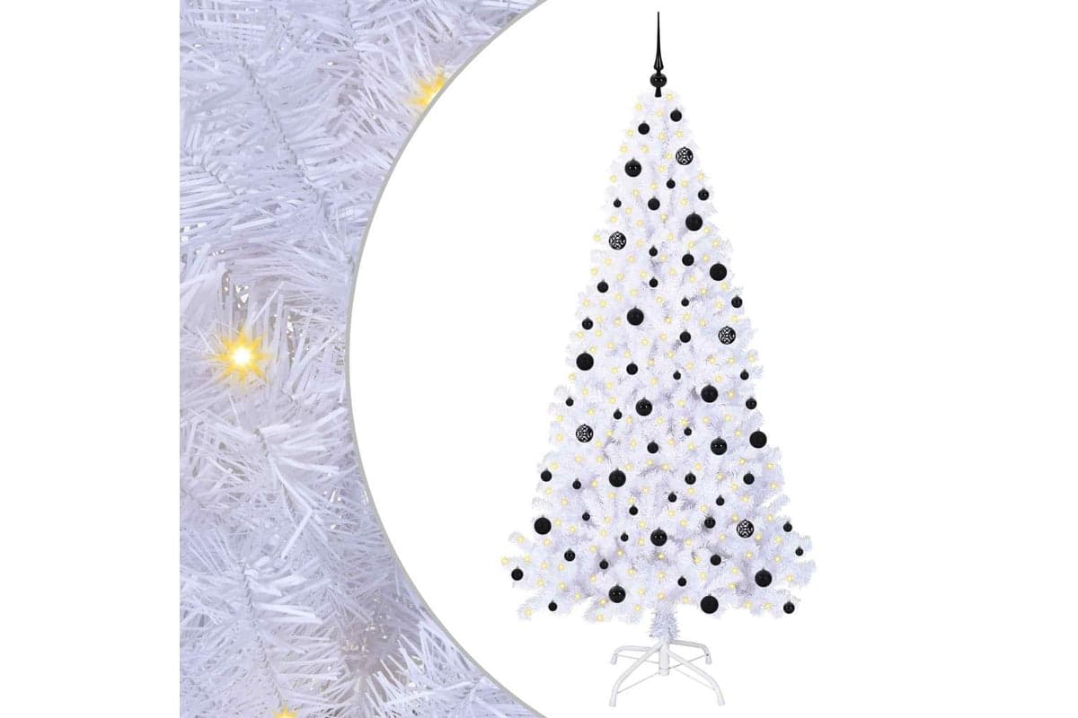 Vidaxl Artificial Christmas Tree With Stand White 210 Cm Pvc And Steel