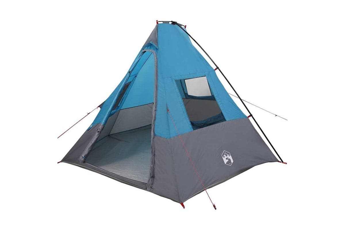 Vidaxl Tipi Tent With Roof Blue 383 X 338 X 217 Cm Taffeta
