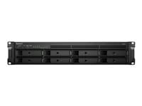 SYNOLOGY - RackStation RS1221+ - NAS server - 8 bays - rack-mountable - SATA 6Gb/s - RAID 0, 1, 5, 6, 10, JBOD - RAM 4 GB - Gigabit Ethernet - iSCSI support - 2U