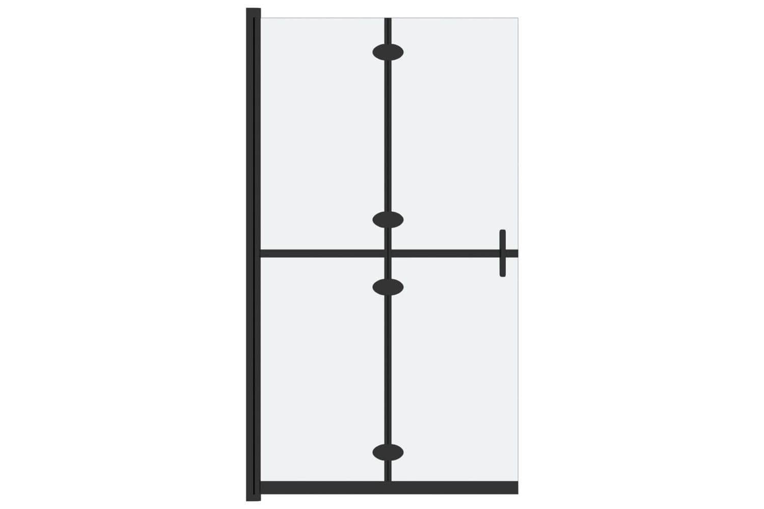 vidaXL 151196 Foldable Walk-in Shower Wall Frosted Esg Glass 110x190cm