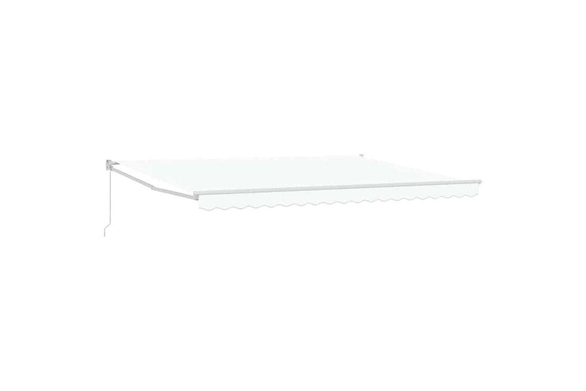 Vidaxl Awning Retractable Manual White 45 X 3 M Polyester And Metal