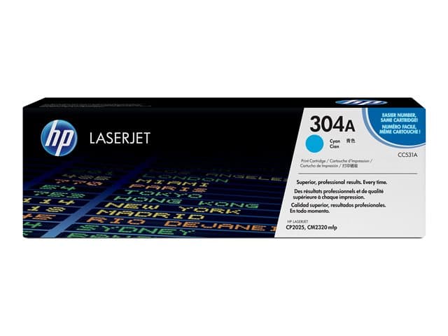 HP - 304A - cyan - original - LaserJet - toner cartridge (CC531A)