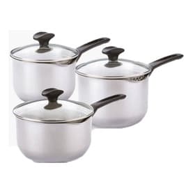 Three-Piece Cook & Strain Saucepan Set