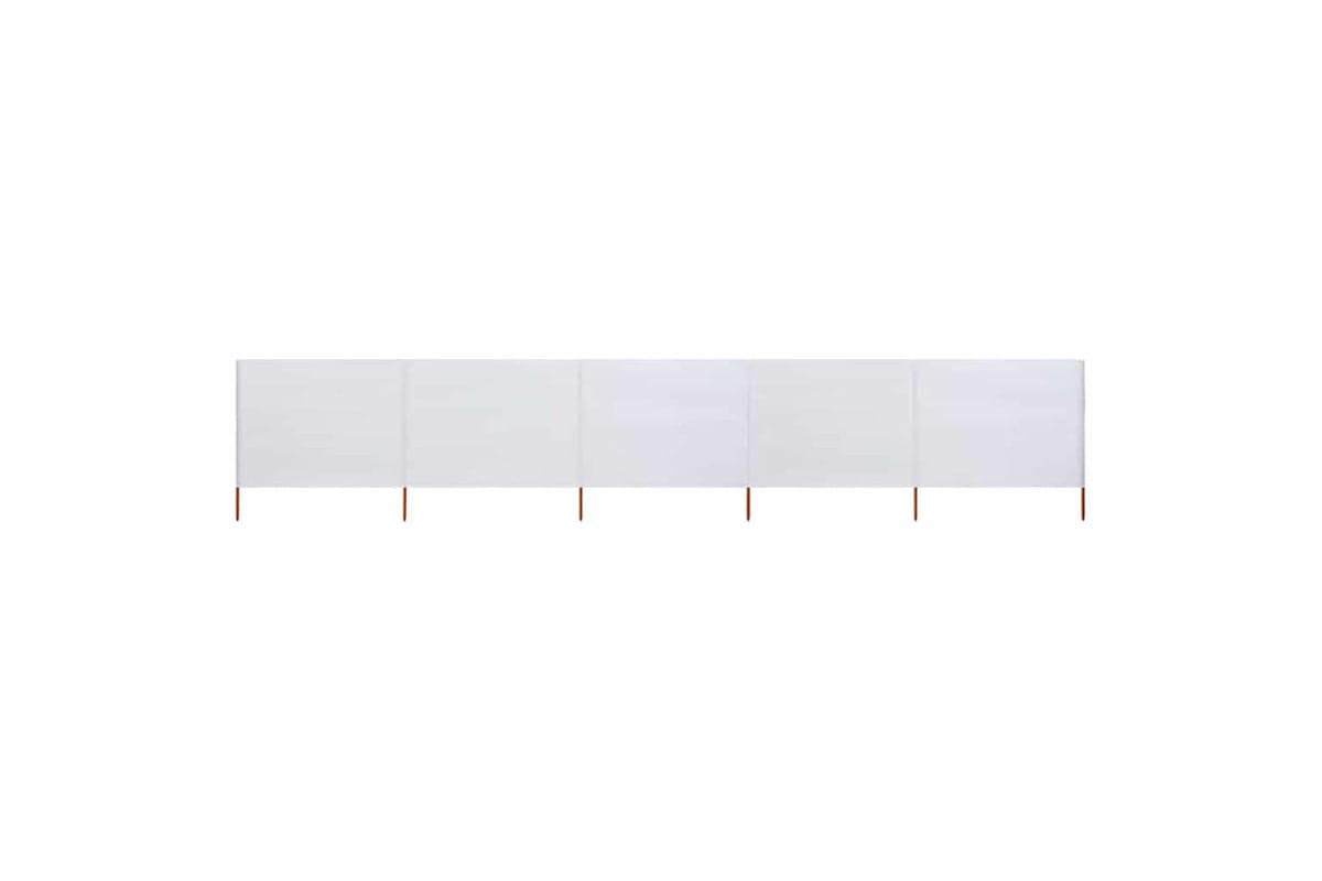 vidaXL 47160 5-panel Wind Screen Fabric 600x120cm Sand White