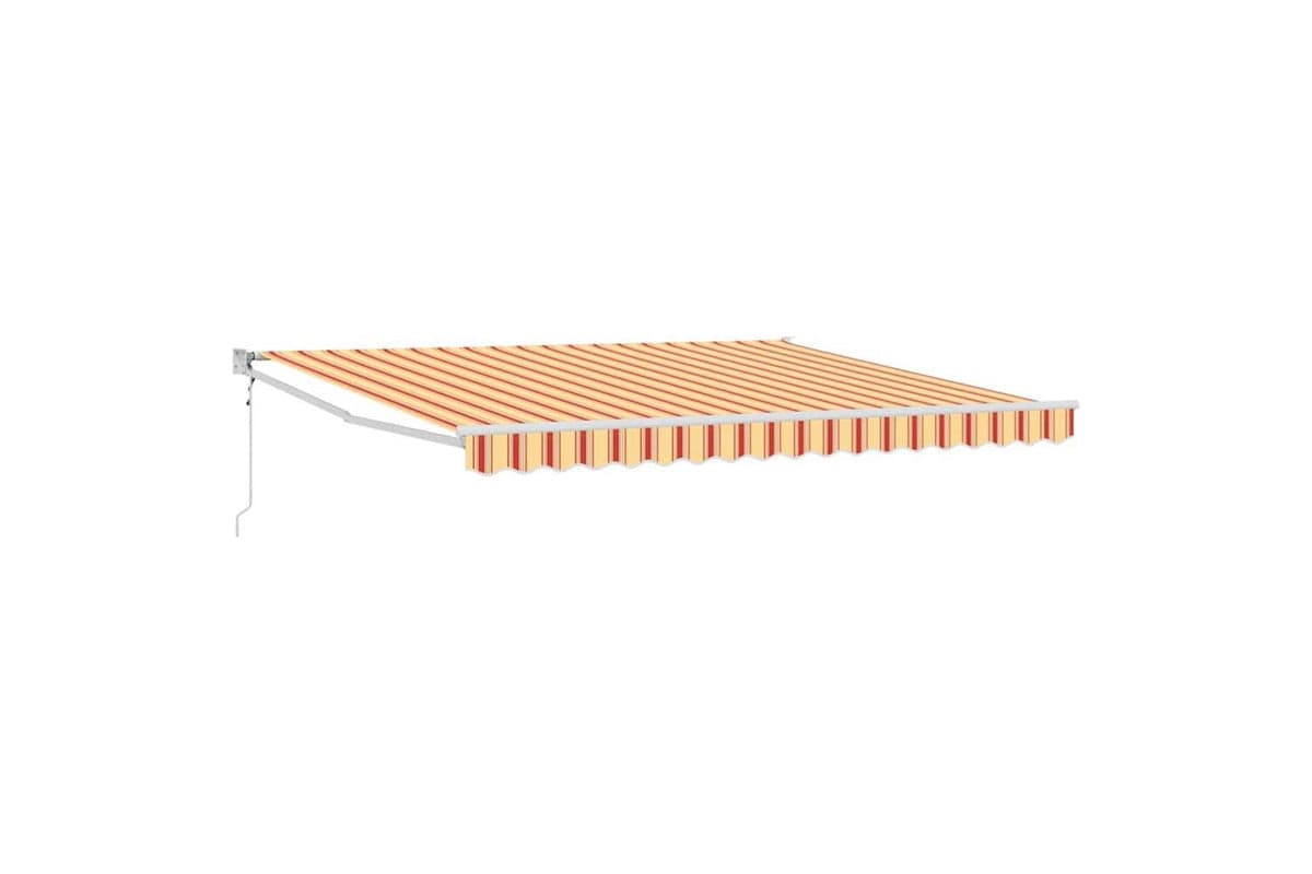 Vidaxl Retractable Awning Yellow And Orange 400 X 300 Cm Polyester