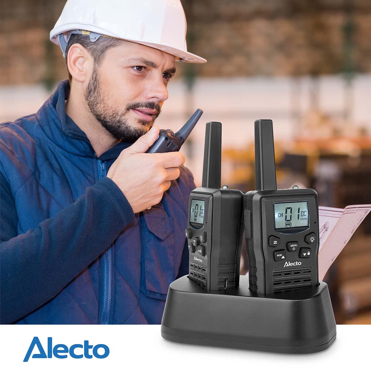 UNIVERSAL Alecto Set Of Rechargeable Walkie Talkies...
