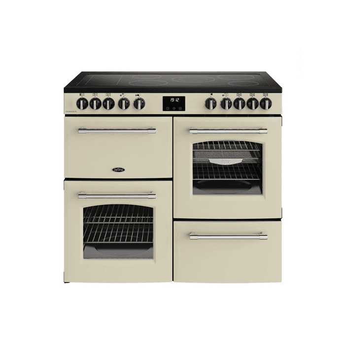 Belling FH100ECRM, 100cm, Farmhouse Electric Rangecooker, Cream